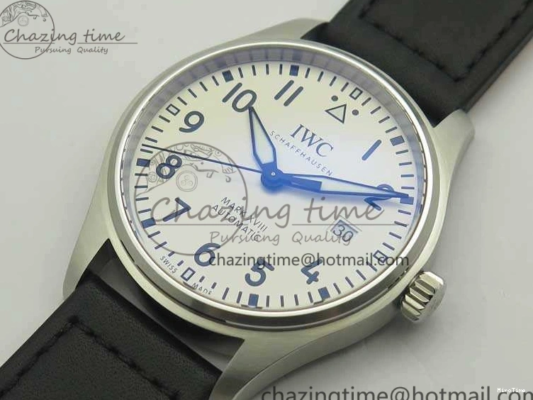 MIROTIME 0326 Efficient Mark XVIII Le Petit Prince IW327001 SS MKS 1:1 Best Edition White Dial On Leather Strap MIYOTA9015 V 7220